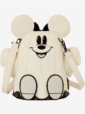 New Loungefly Disney Mickey & Minnie Ghost Glow-in-the-Dark Crossbody Bag